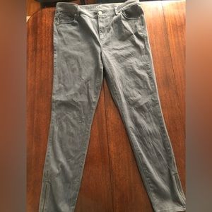 Loft Outlet Womens Leggings Size 10 Gray Stretch High Rise Slim Pockets